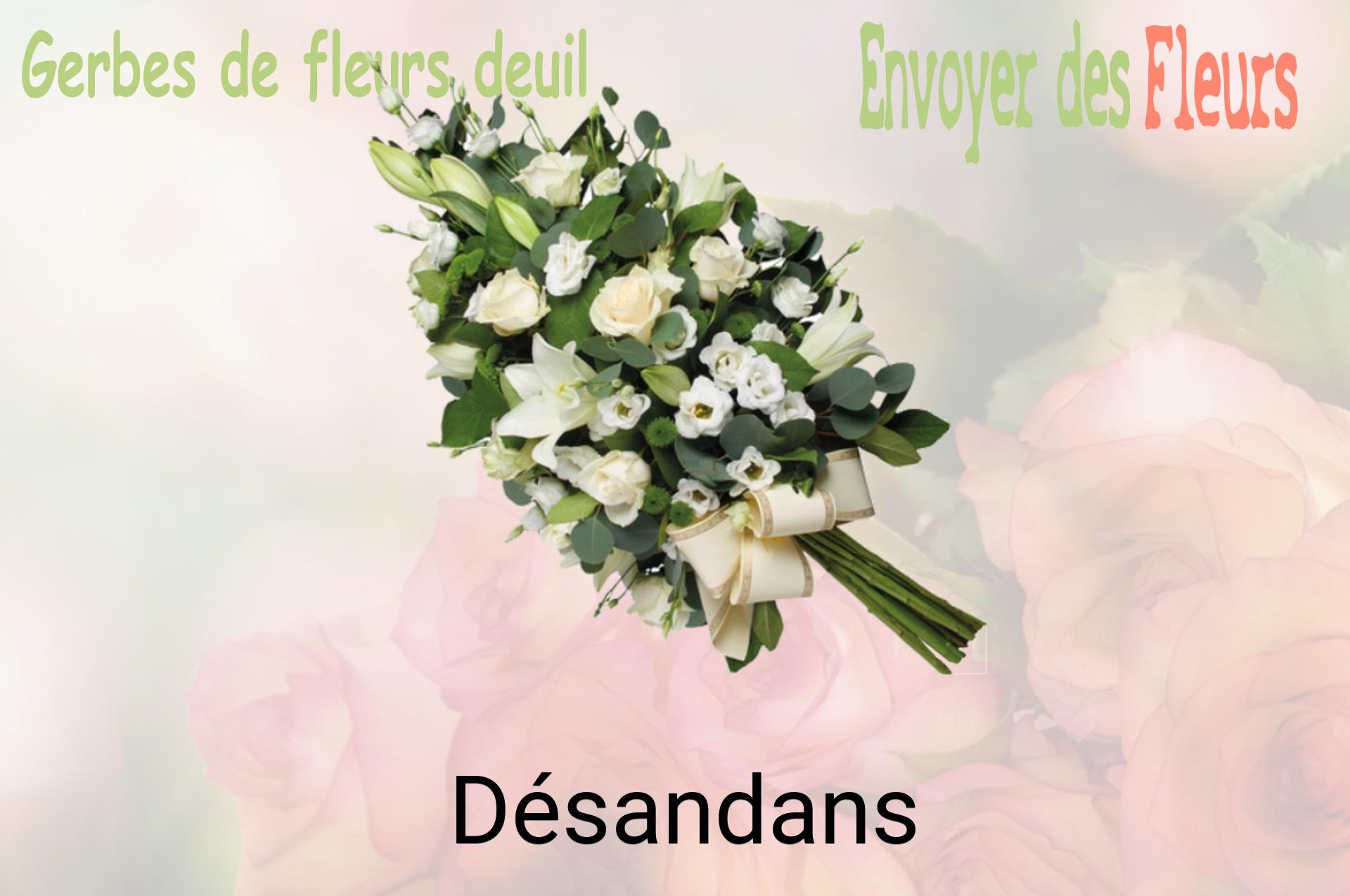 Gerbe de fleurs de deuil livrée à Désandans